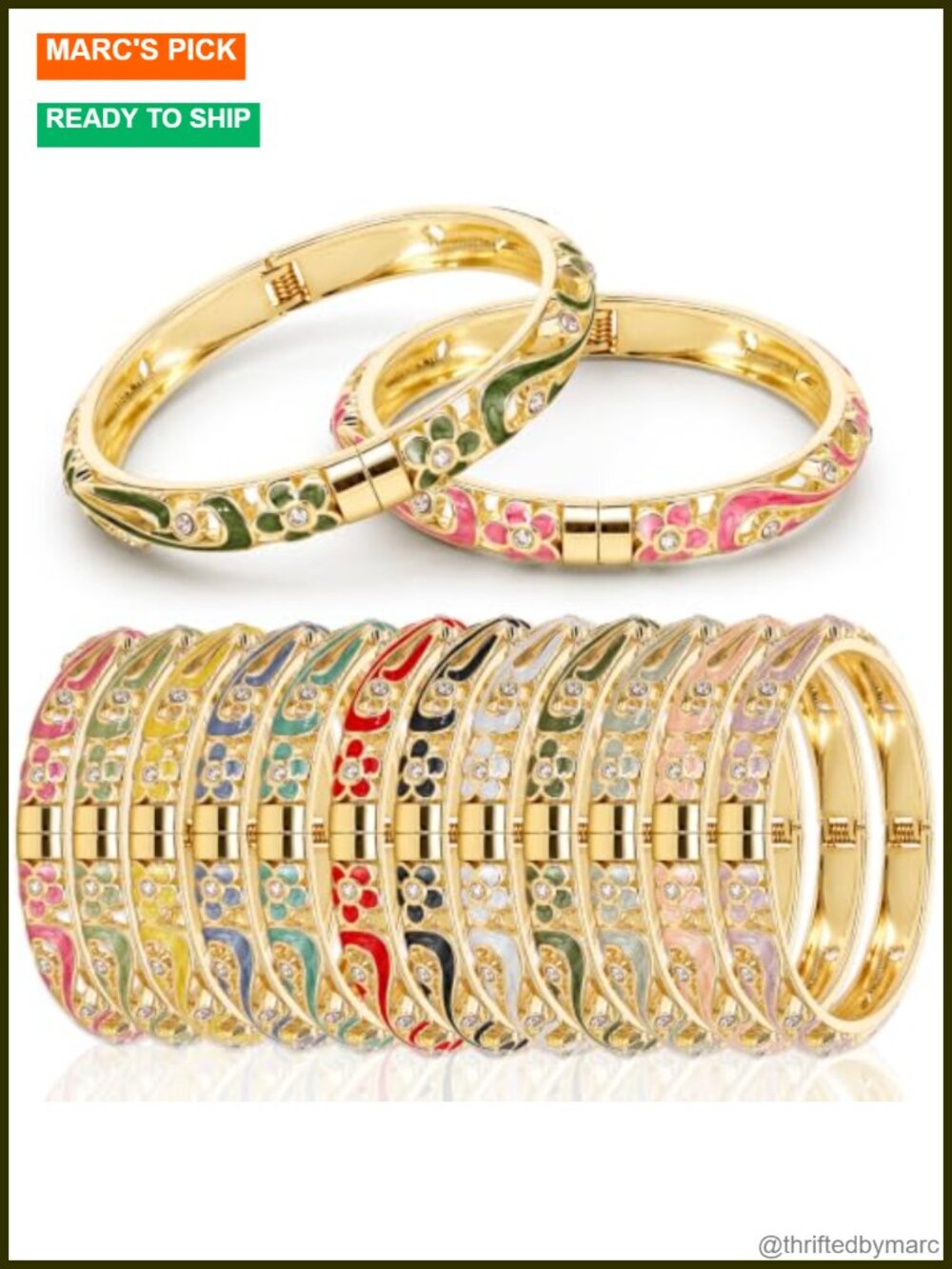 12 Pack Meenakari Bollywood Enamel Bangles Set Z